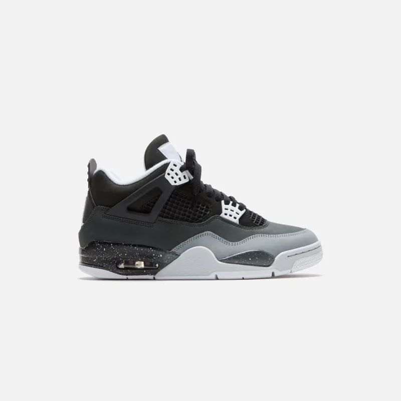 Jordan Air Jordan 4 Retro - Black / White / Cool Grey / Pure Platinum sold by Kith