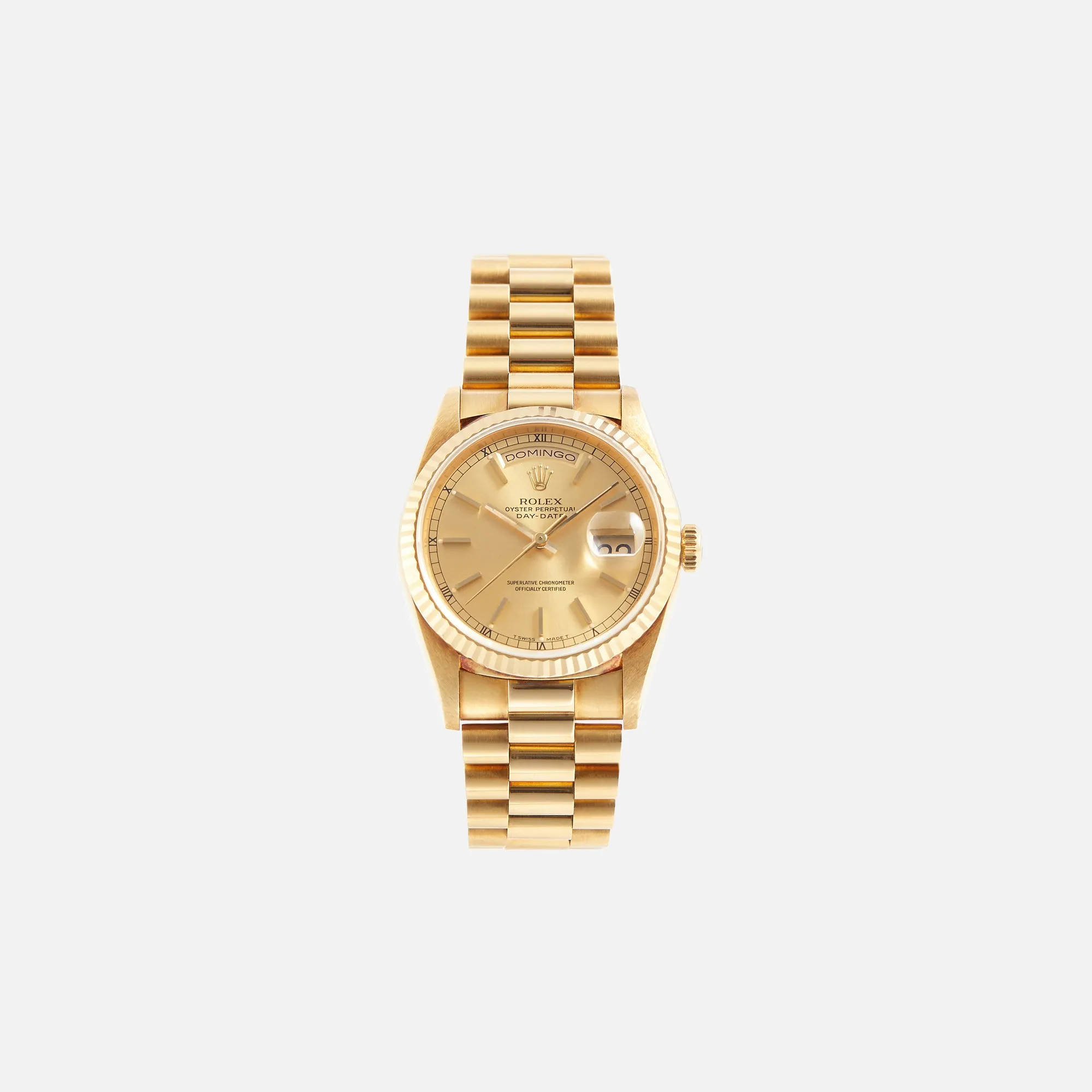Wind Vintage Rolex Day-Date "Spanish" Reference 18238 - 18K Yellow Gold sold by Kith