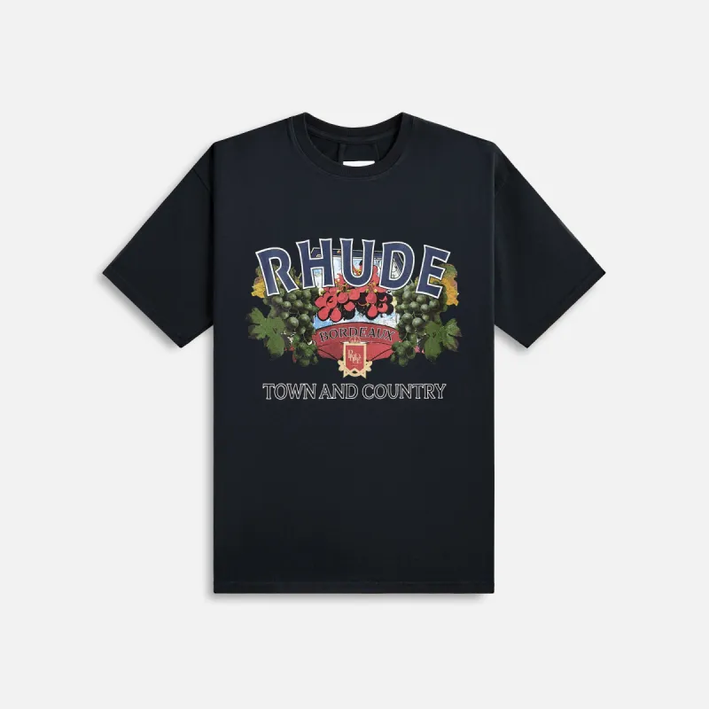 Rhude Town And Country Tee - Vintage Black sold by Kith