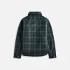 Rhude Flannel Sherpa Overshirt - Green / Navy sold by Kith
