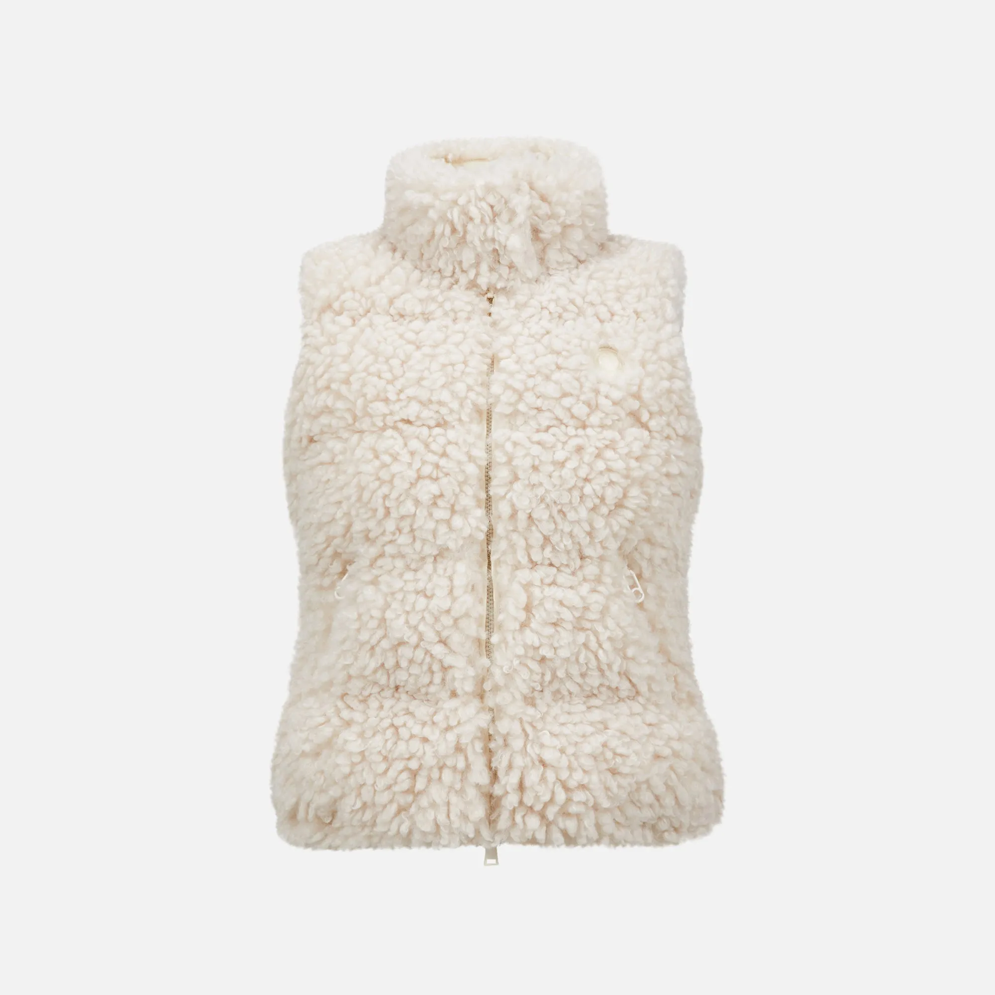 Moncler Wourl Teddy Down Vest - White sold by Kith