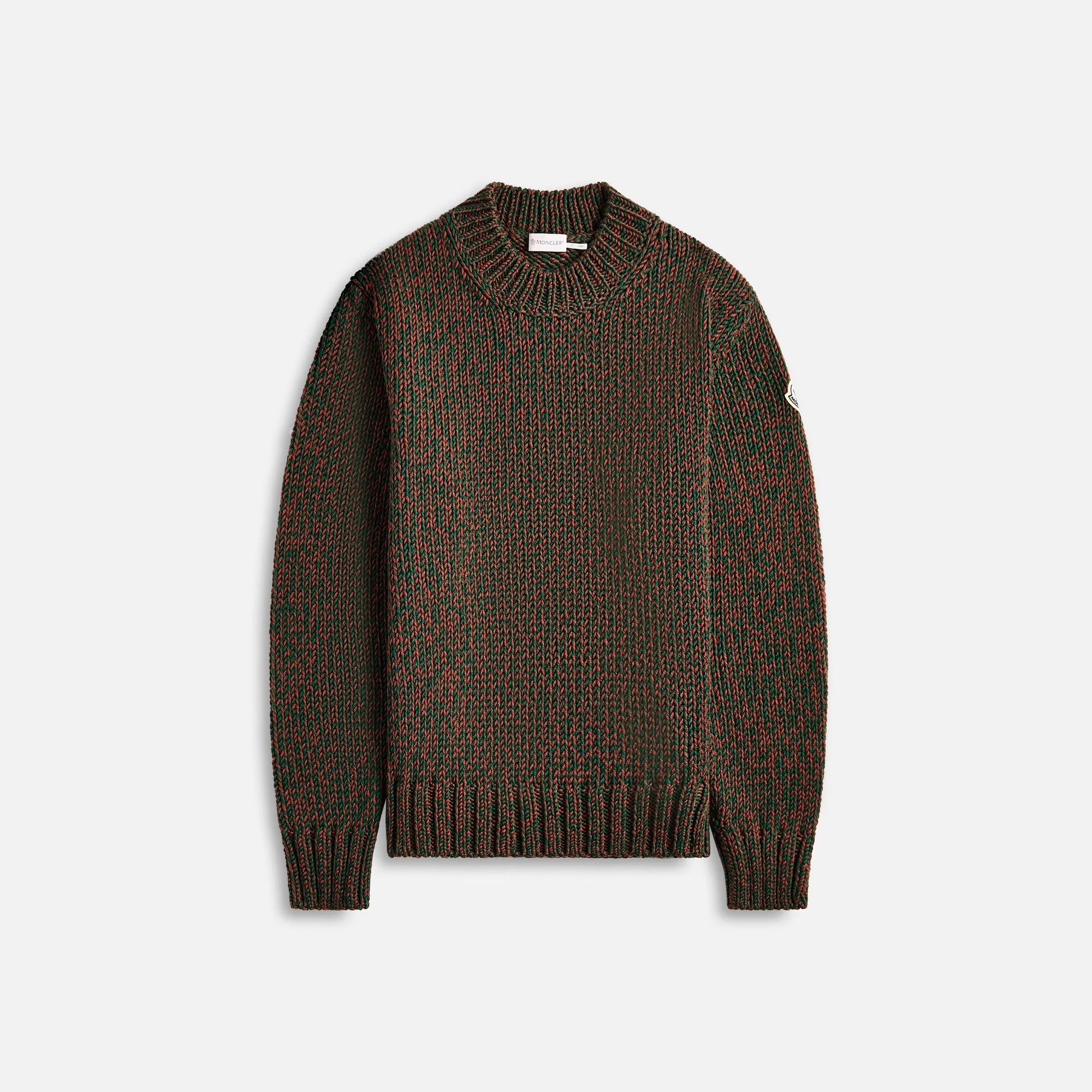 Moncler Mouliné Wool Sweater - Dark Green sold by Kith