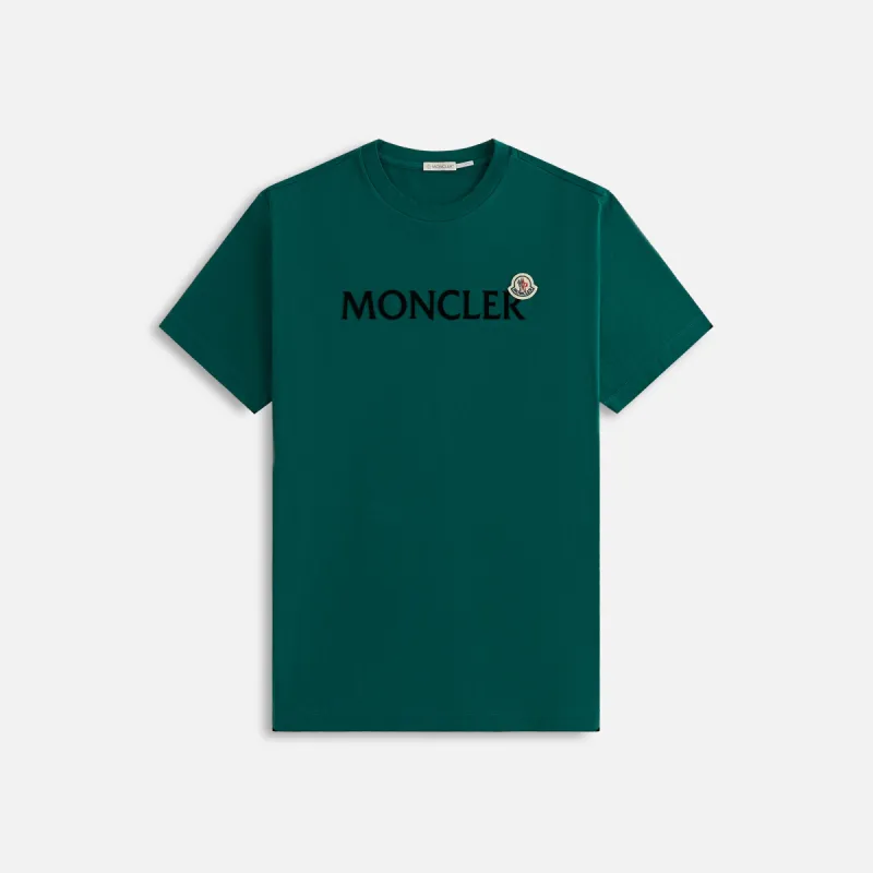 Moncler Flocked Logo Tee - Forest Green sold by Kith