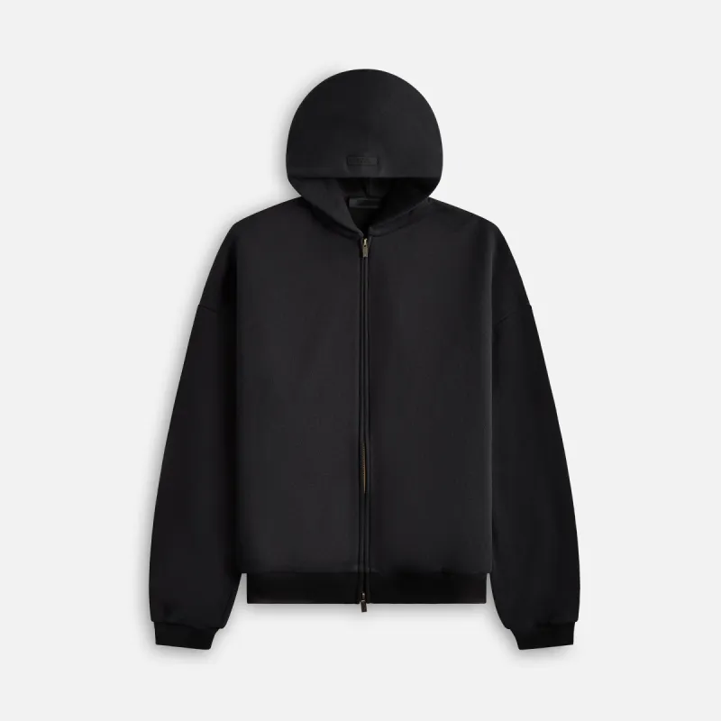 Essentials Heavy Fleece Fullzip Hoodie - Black sold by Kith