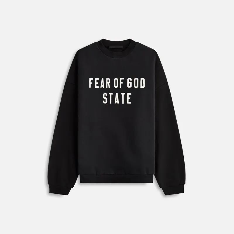 Essentials Heavy Fleece Crewneck - Black sold by Kith