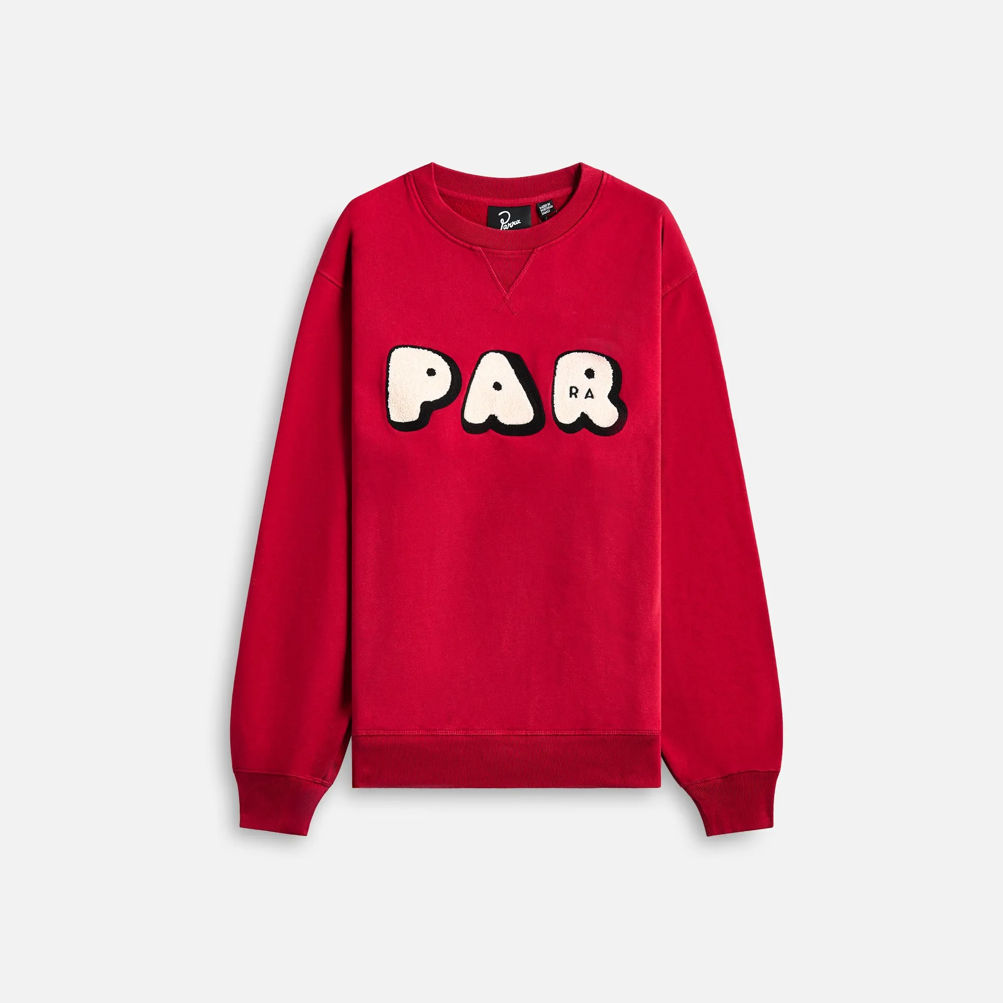 by Parra Rounded Par Crew Neck Sweatshirt - Ruby Red sold by Kith