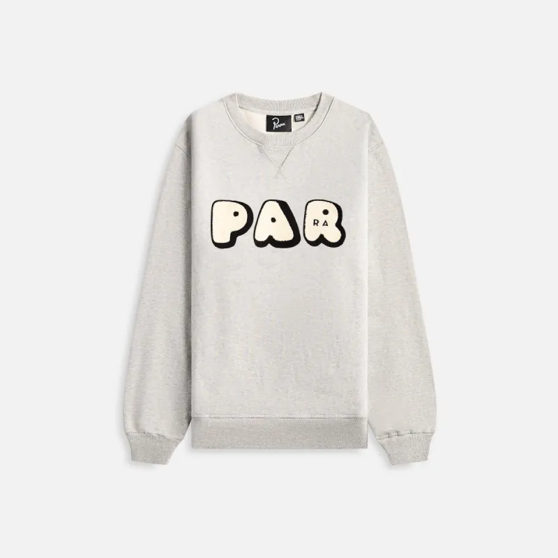 by Parra Rounded Par Crew Neck Sweatshirt - Heather Grey sold by Kith