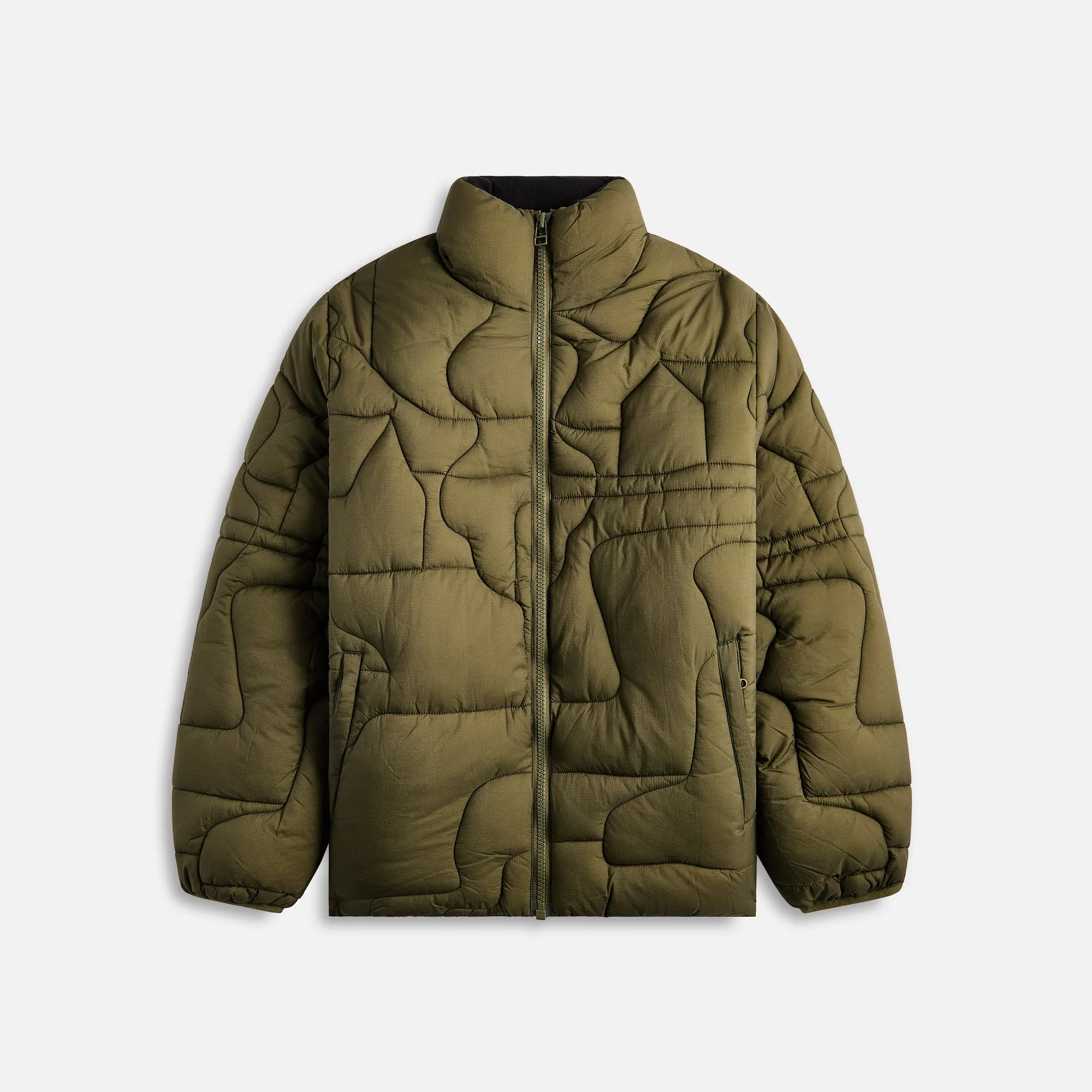 by Parra Boring Village Puffer Jacket - Green sold by Kith