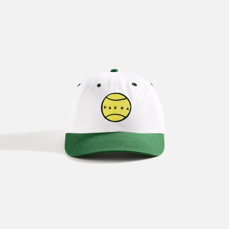 by Parra Balled 6 Panel Hat - White sold by Kith