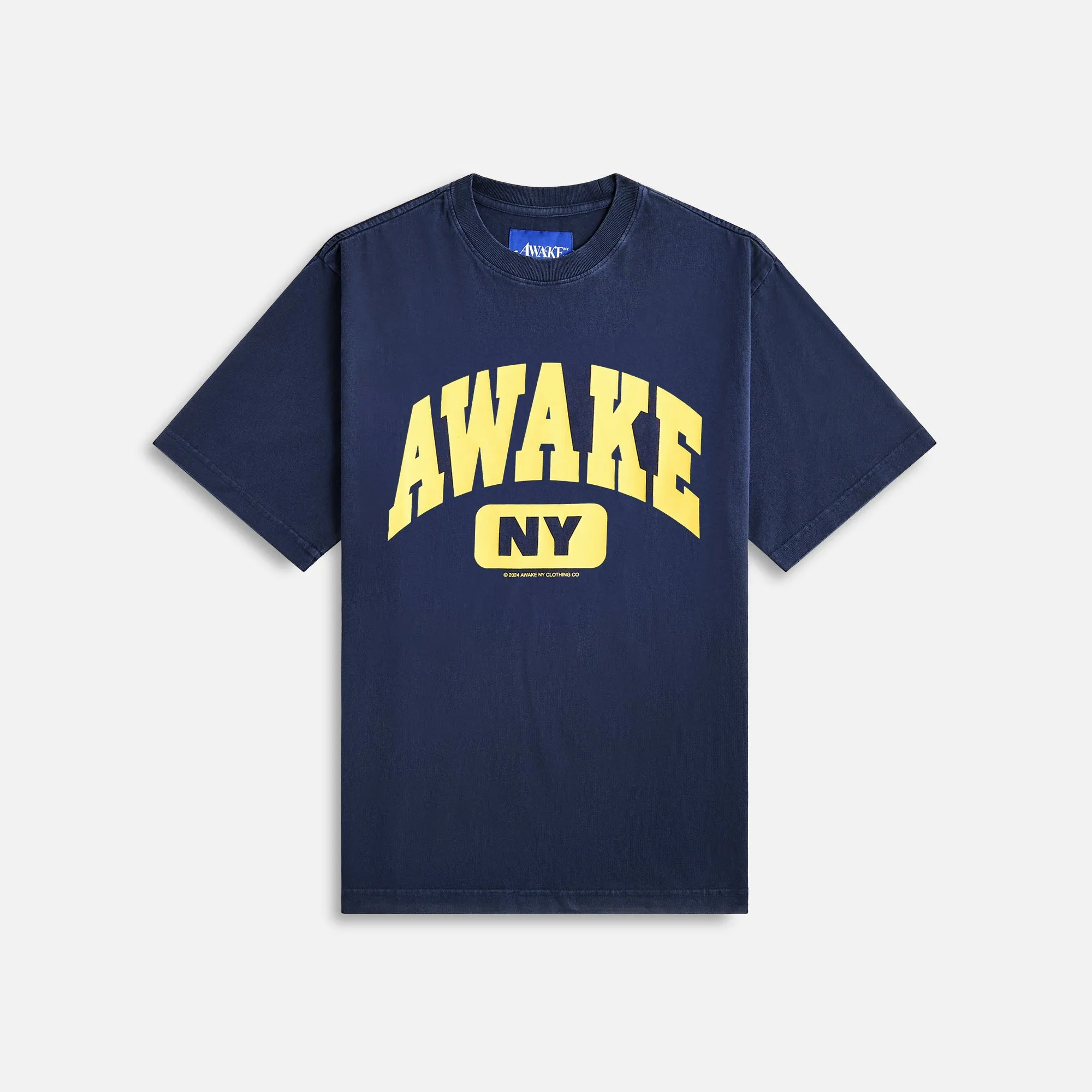 Awake NY Varsity Tee - Navy sold by Kith
