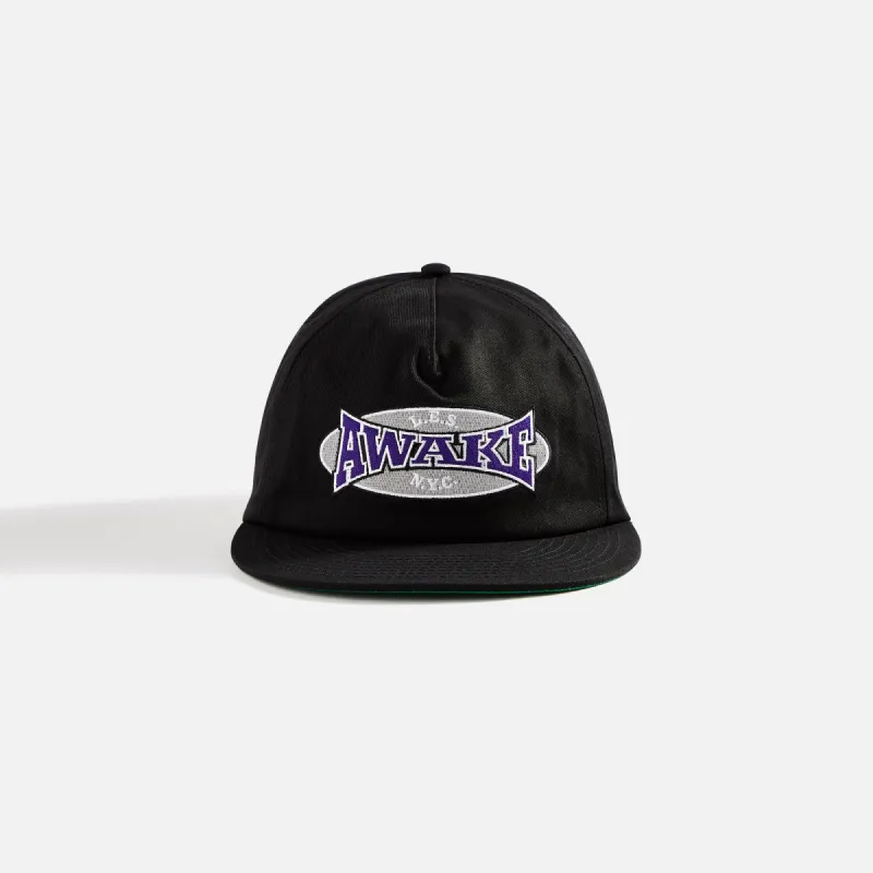 Awake NY Les 5 Panel Cap - Black sold by Kith