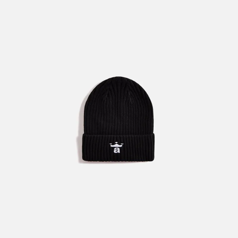 Awake NY Crown A Cable Beanie - Black sold by Kith