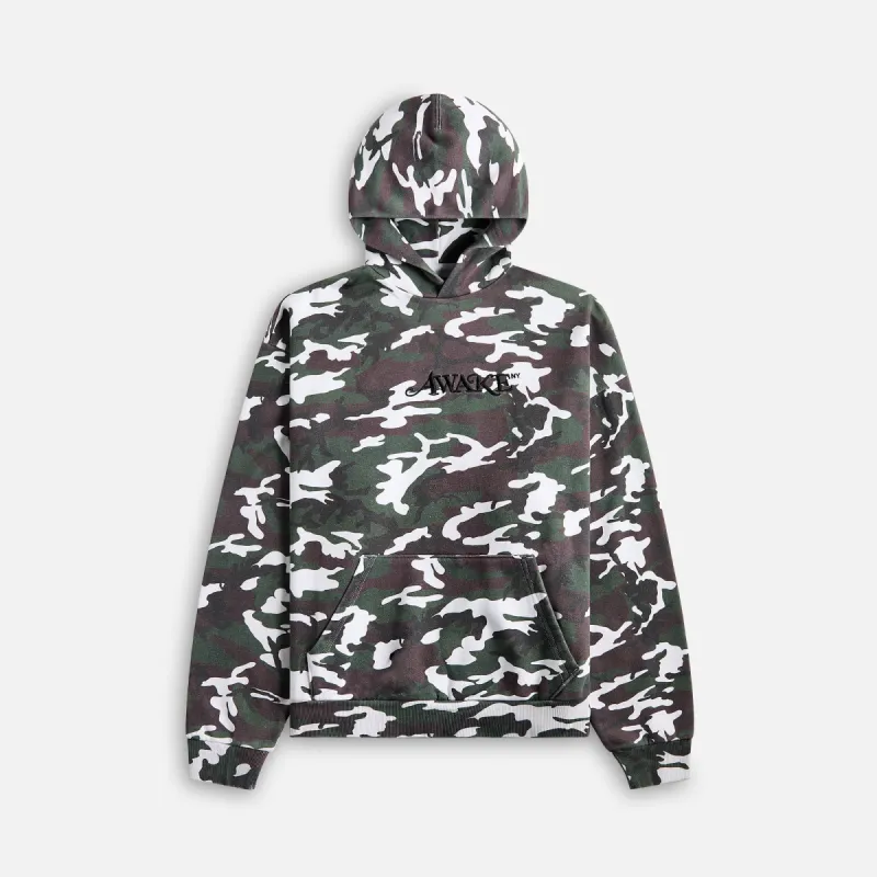 Awake NY Camo Hoodie - Green Camo sold by Kith