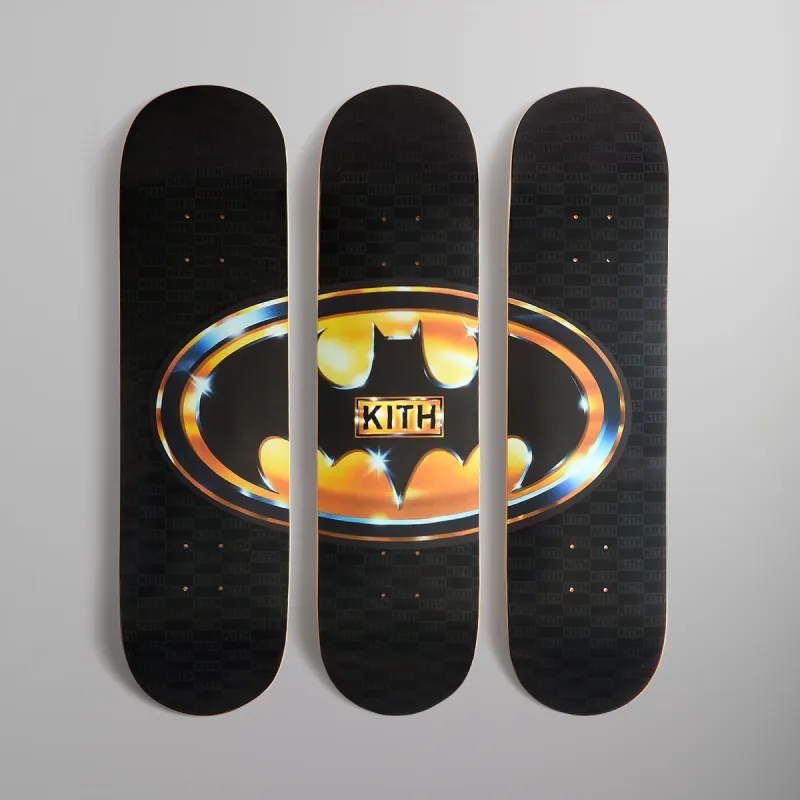 Batman | Kith 1989 Triptych Skatedeck Set - Black sold by Kith