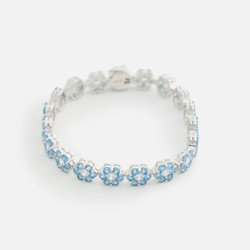 Hatton Labs Daisy Tennis Bracelet Sterling Sliver - Blue sold by Kith