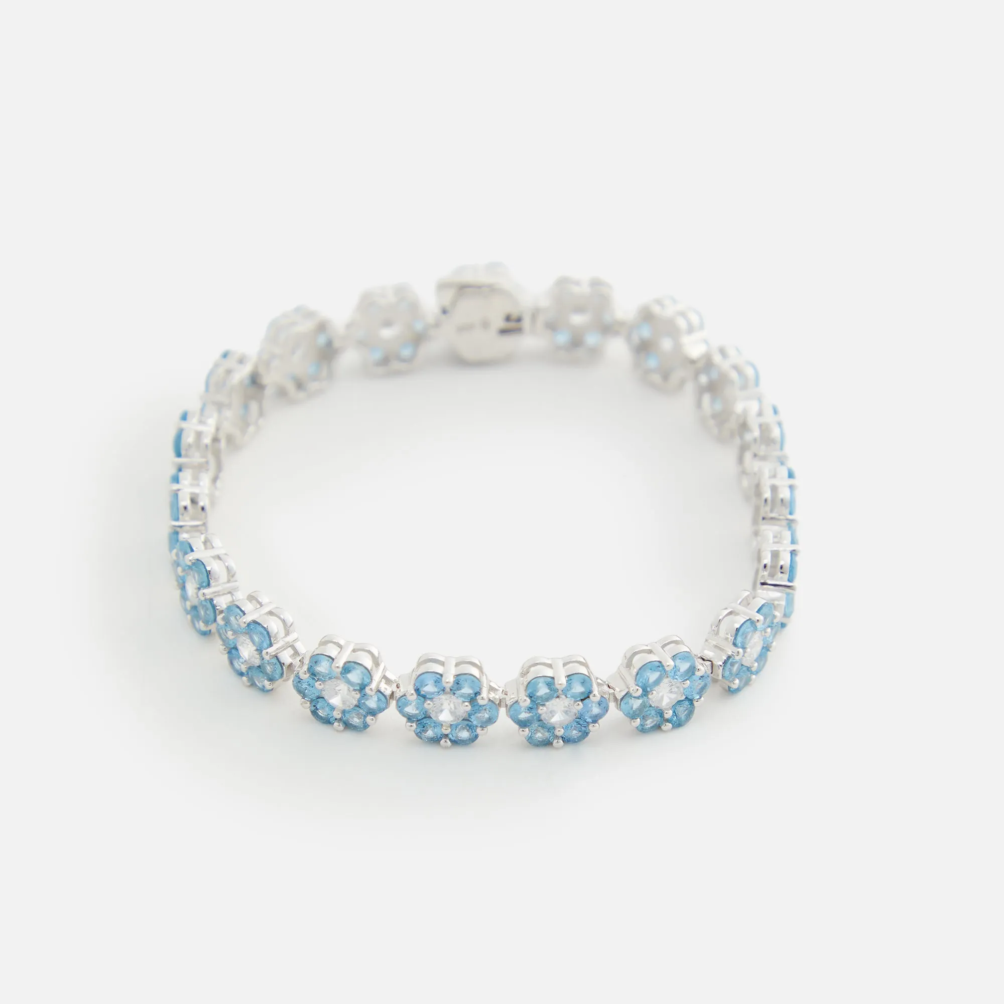Hatton Labs Daisy Tennis Bracelet Sterling Sliver - Blue sold by Kith