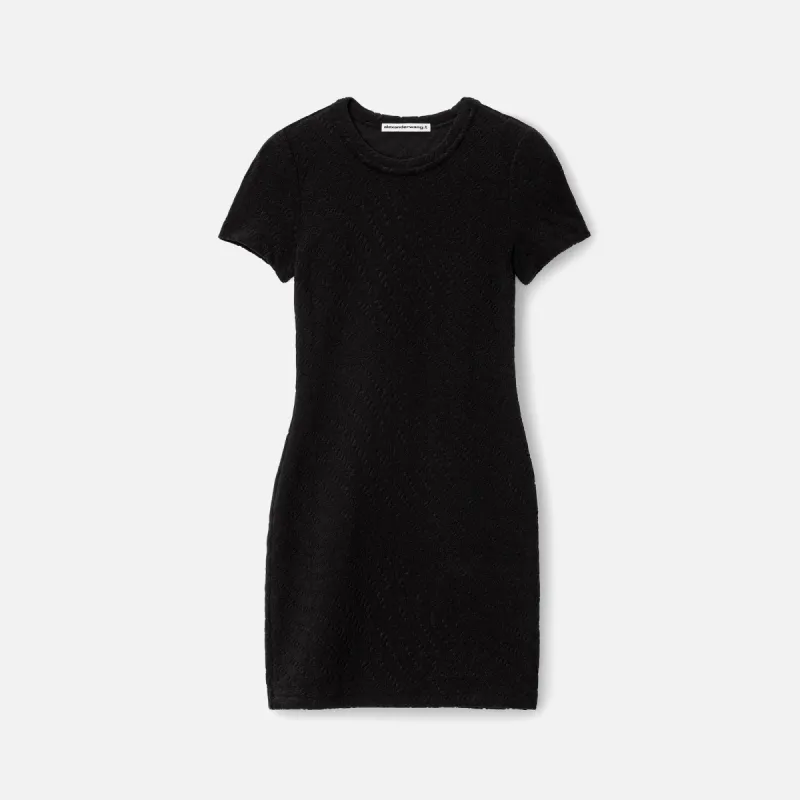 T by Alexander Wang Crew Neck Dress - Black made by T by Alexander Wang