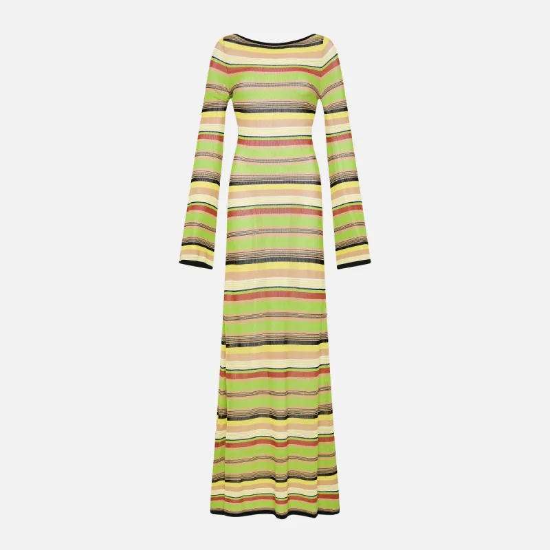SIR Coastline Low Back Dress - Palm Stripe sold by Kith