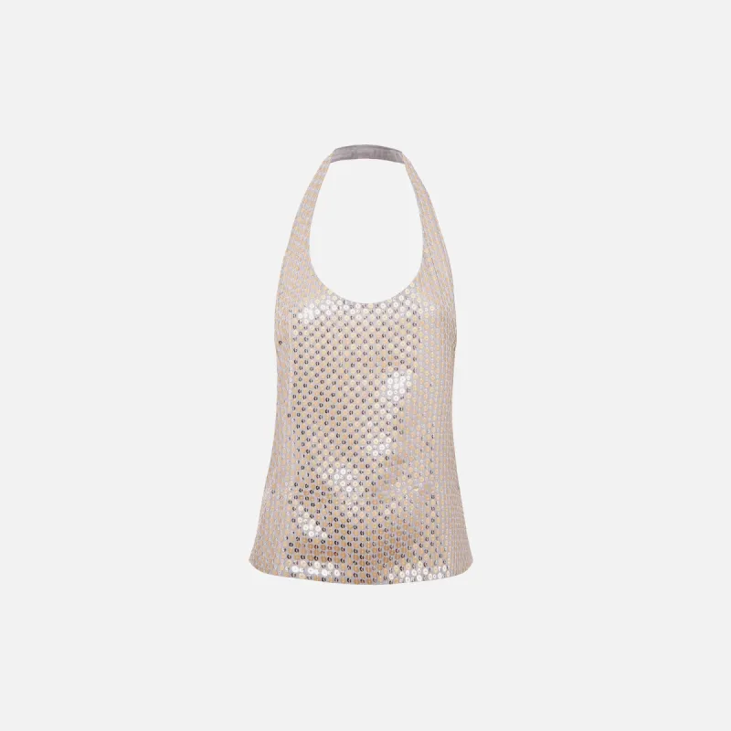 Siedres Lorenza Halter Top - Grey sold by Kith