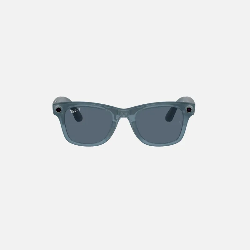 Ray Ban Meta Wayfarer - Matte Jeans Polar Dusty Blue sold by Kith
