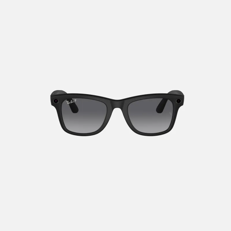 Ray Ban Meta Wayfarer - Matte Black Polar Gradient Graphite made by Ray-Ban