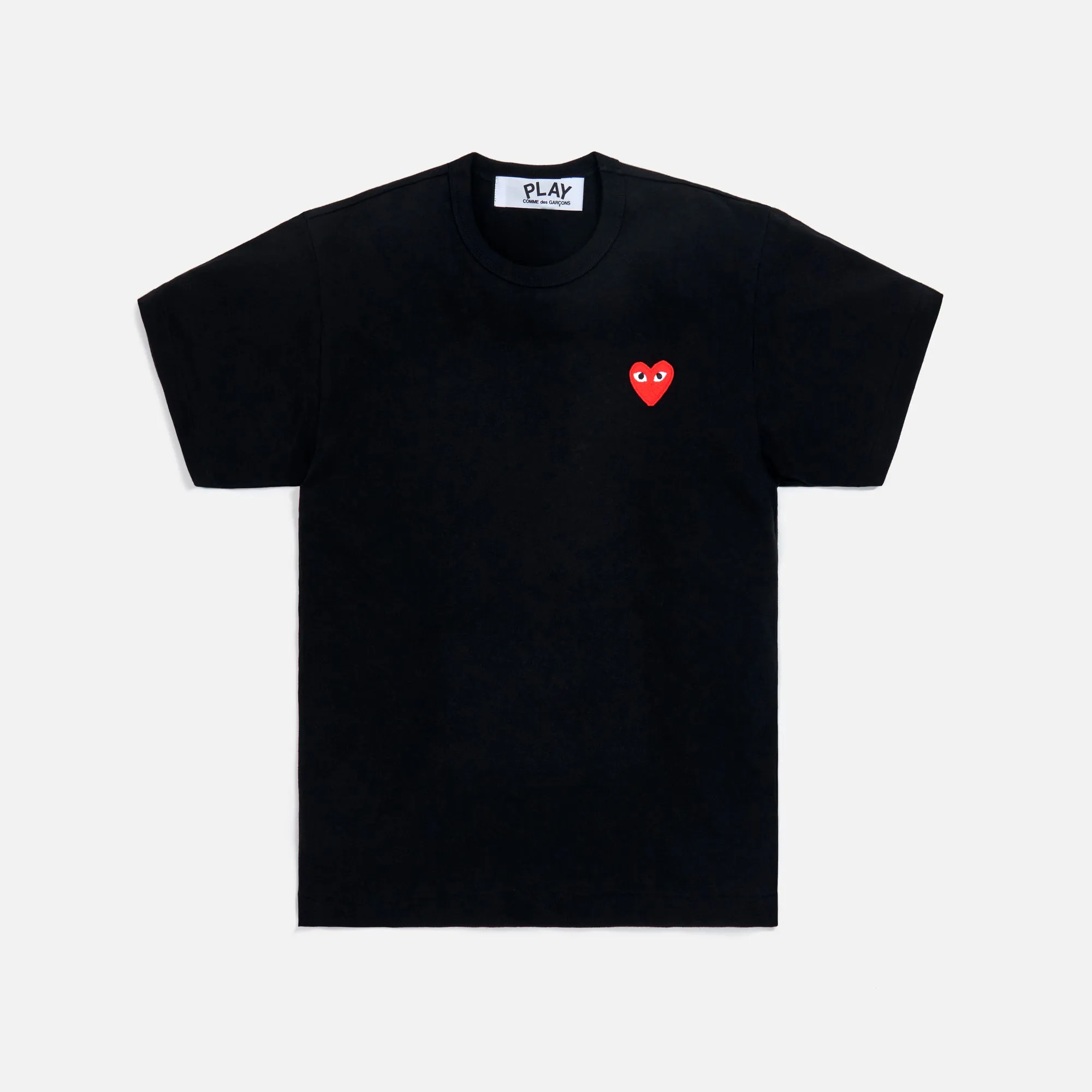 Comme Des Garçons Play Small Heart Tee - Black / Red sold by Kith