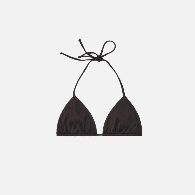 Frankies Bikinis Tia Plisse Top - Black sold by Kith