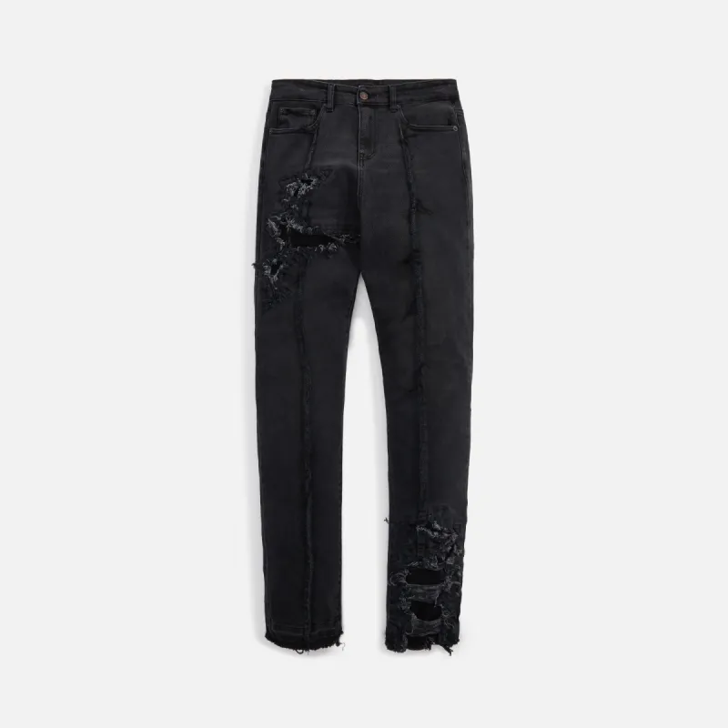 Val Kristopher Eroded Denim Faded - Black sold by Kith