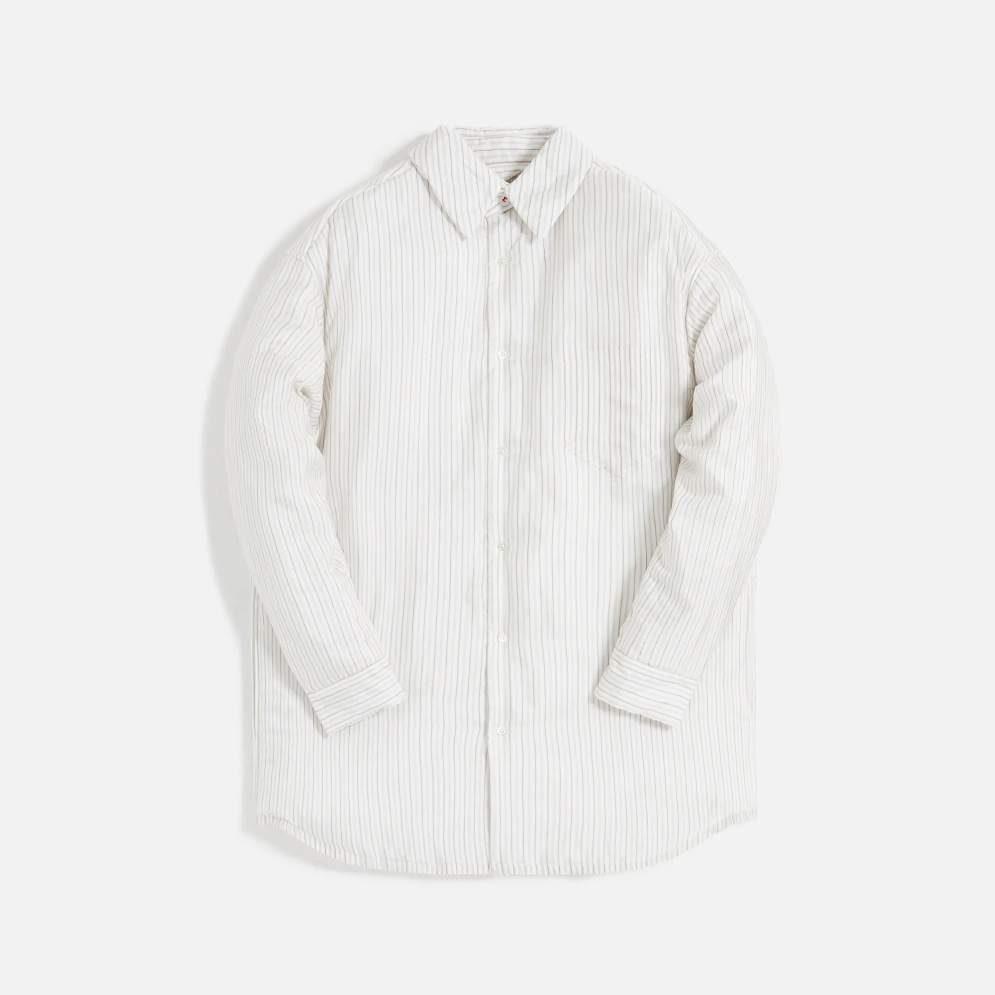 Margiela Oversized Striped Shirt - White sold by Kith