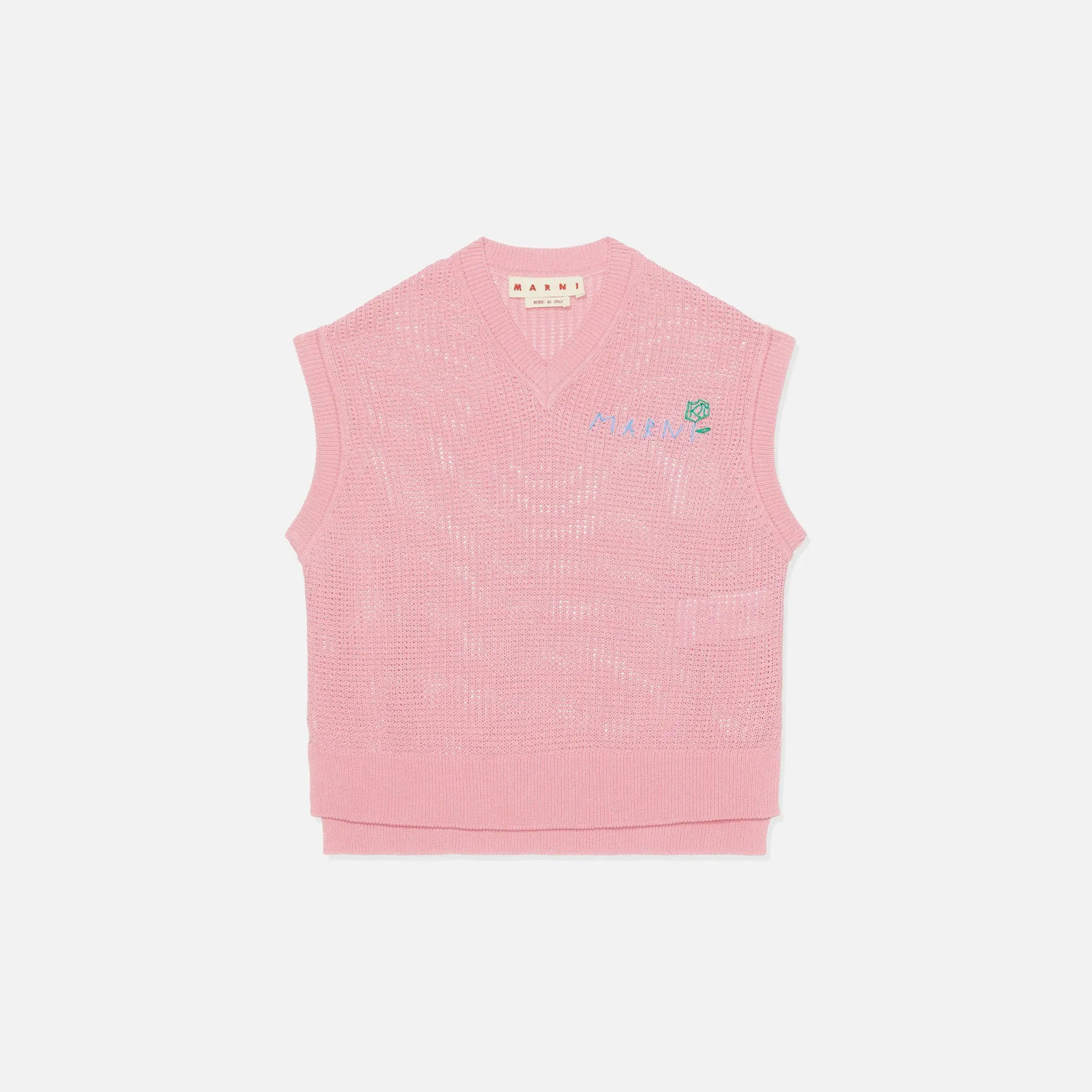 Marni V-Neck Sweater - Pink Gummy sold by Kith