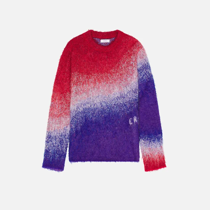 ERL Unisex Degrade V-neck Sweater Knit - Red / White / Blue sold by Kith