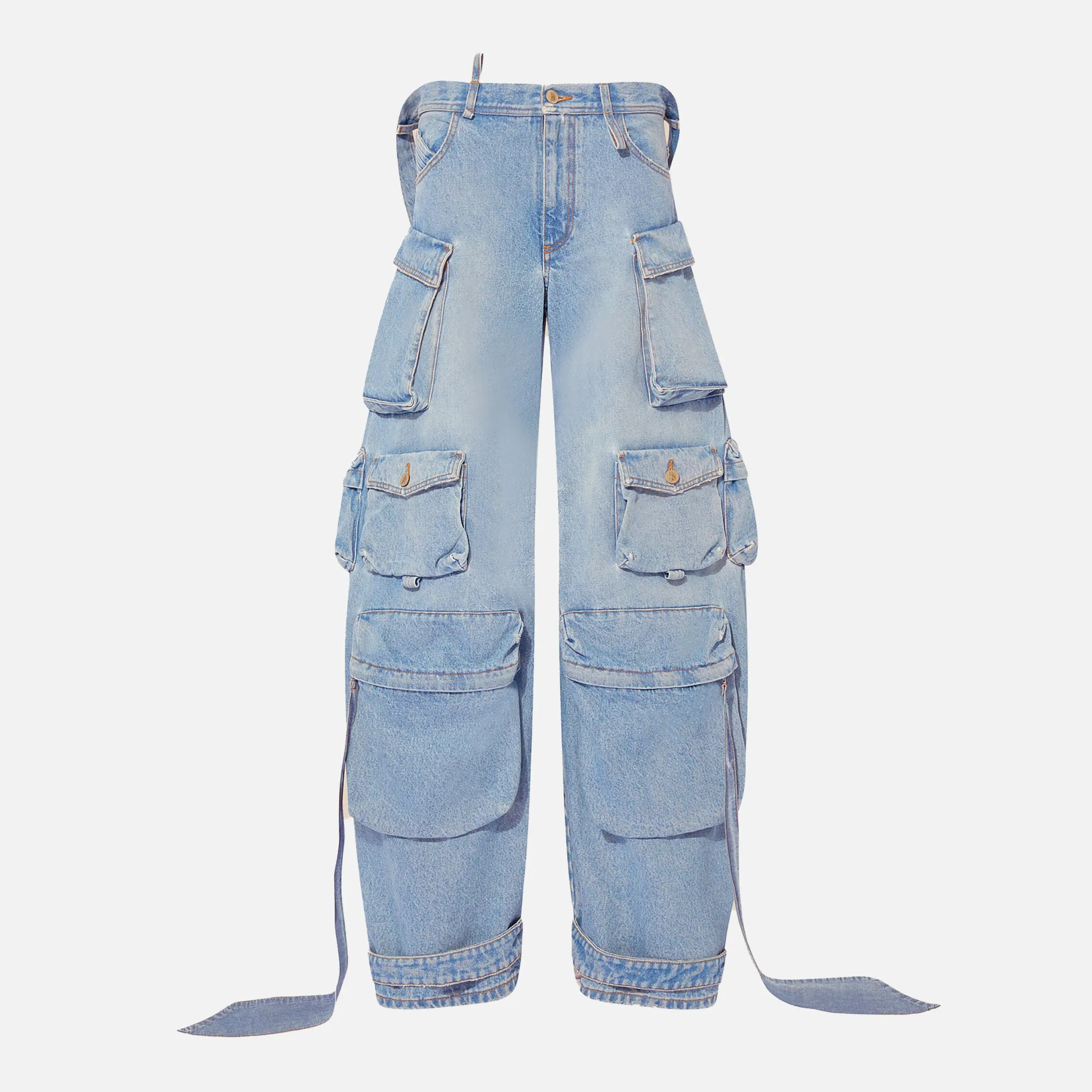 The Attico Long Pants - Sky Blue sold by Kith