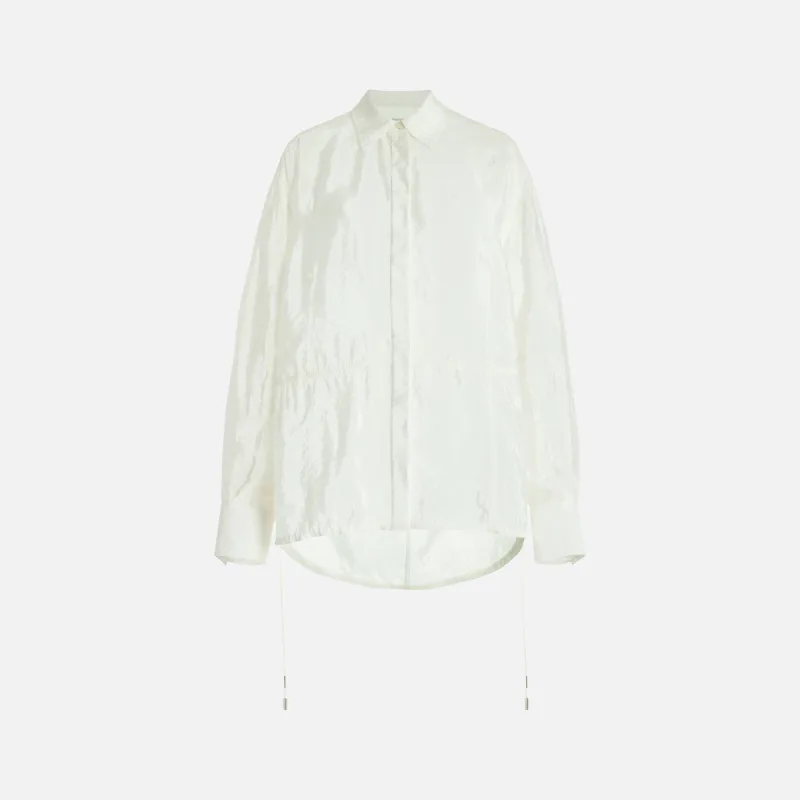 SIMKHAI Laylah Parachute Button Down - White sold by Kith