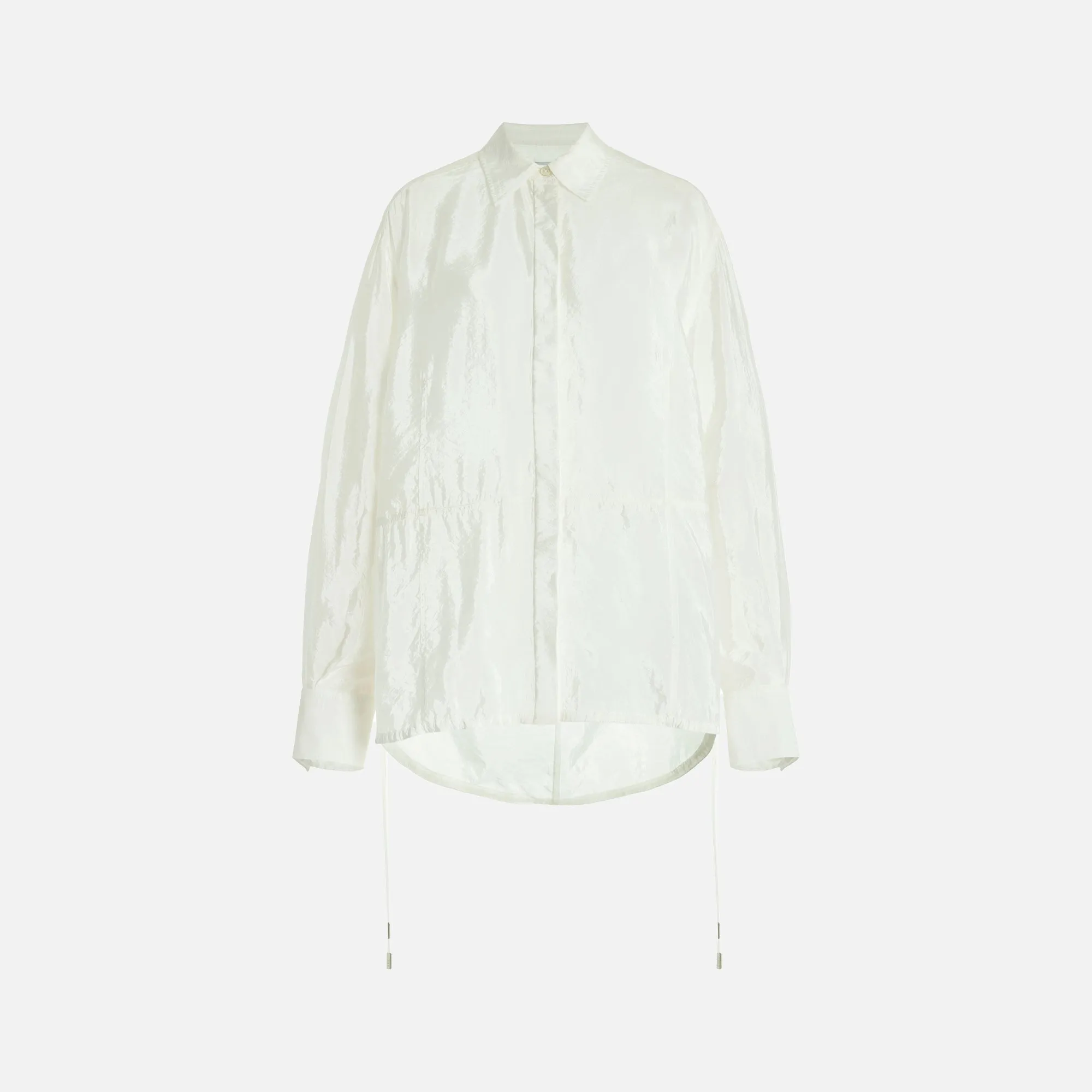 SIMKHAI Laylah Parachute Button Down - White sold by Kith