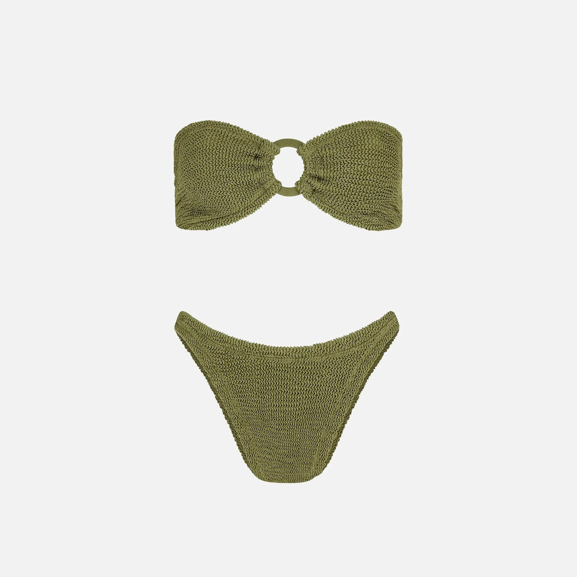 Hunza G Gloria Bikini - Metallic Moss sold by Kith