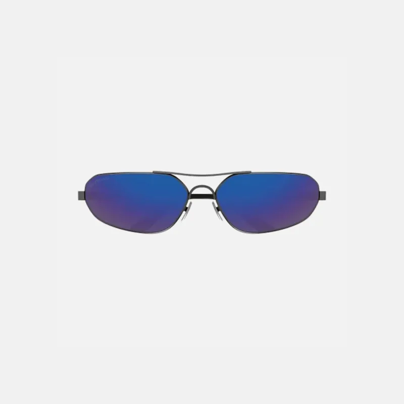 Balenciaga Metal Wrap Around Frame - Purple Mirror sold by Kith