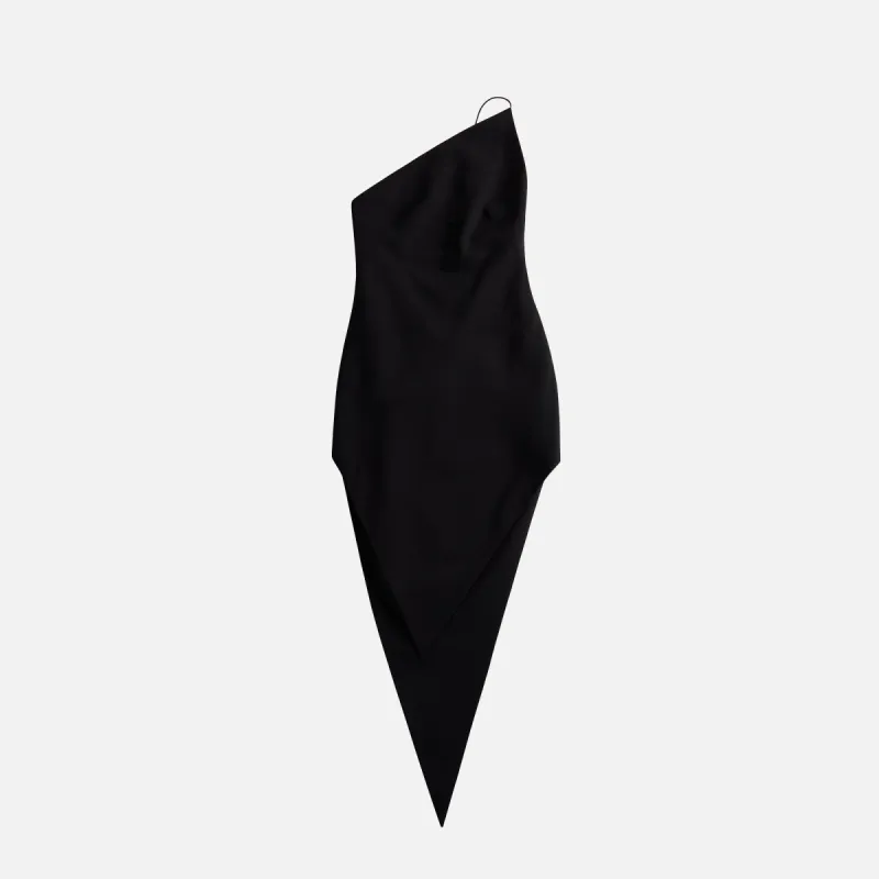 Alexander Wang Asymmetric Strapless Pointed Hem Dress - Black sold by Kith
