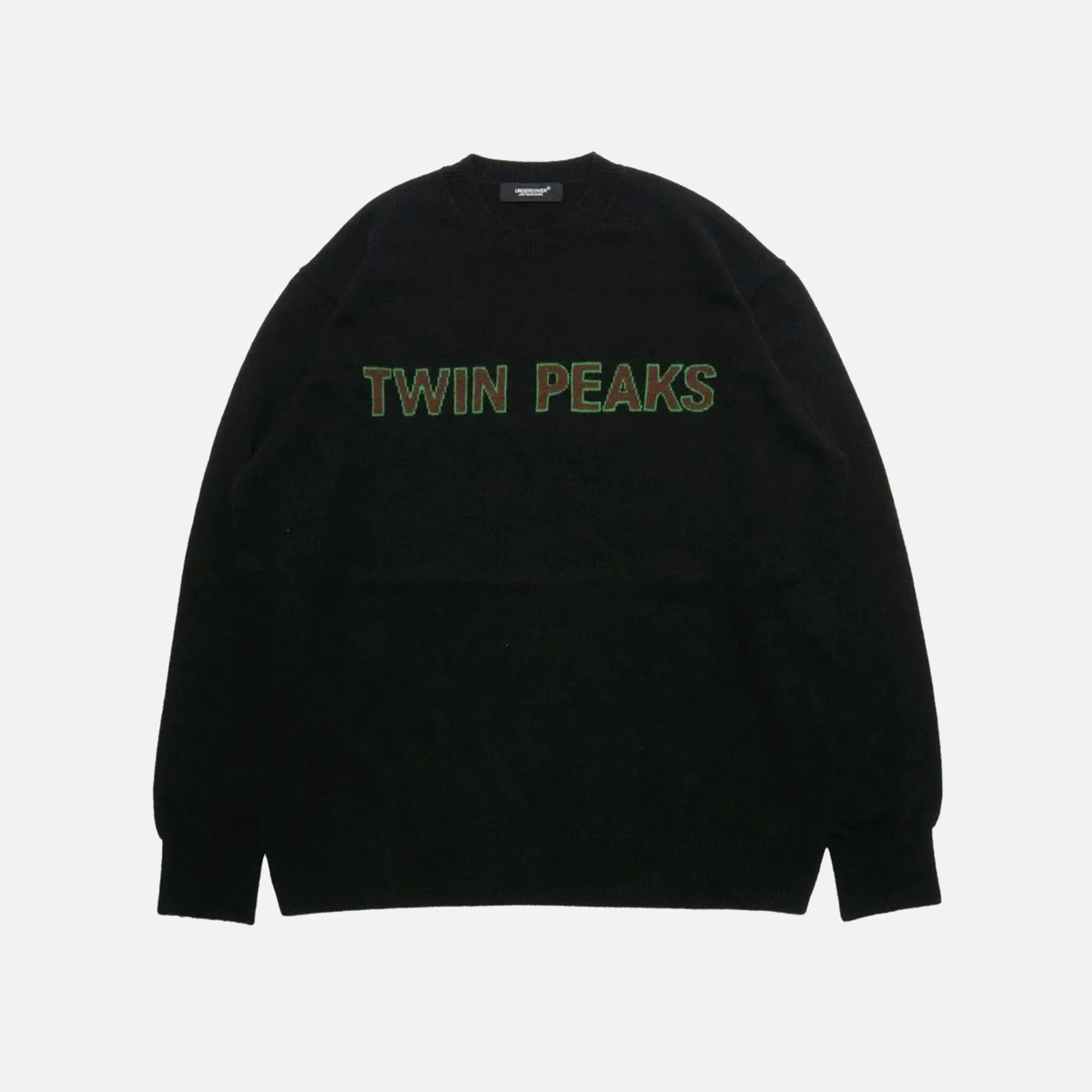 Undercover Twin Peaks Logo Crew Knit - Black sold by Kith