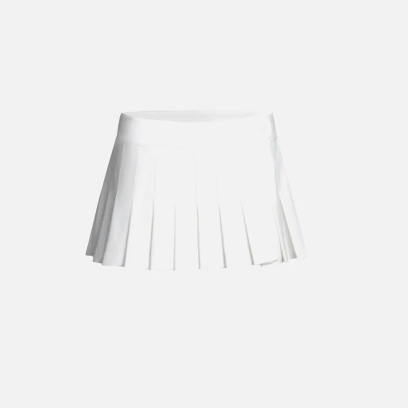 Danielle Guizio Lyneth Pleated Mini Skirt - White sold by Kith