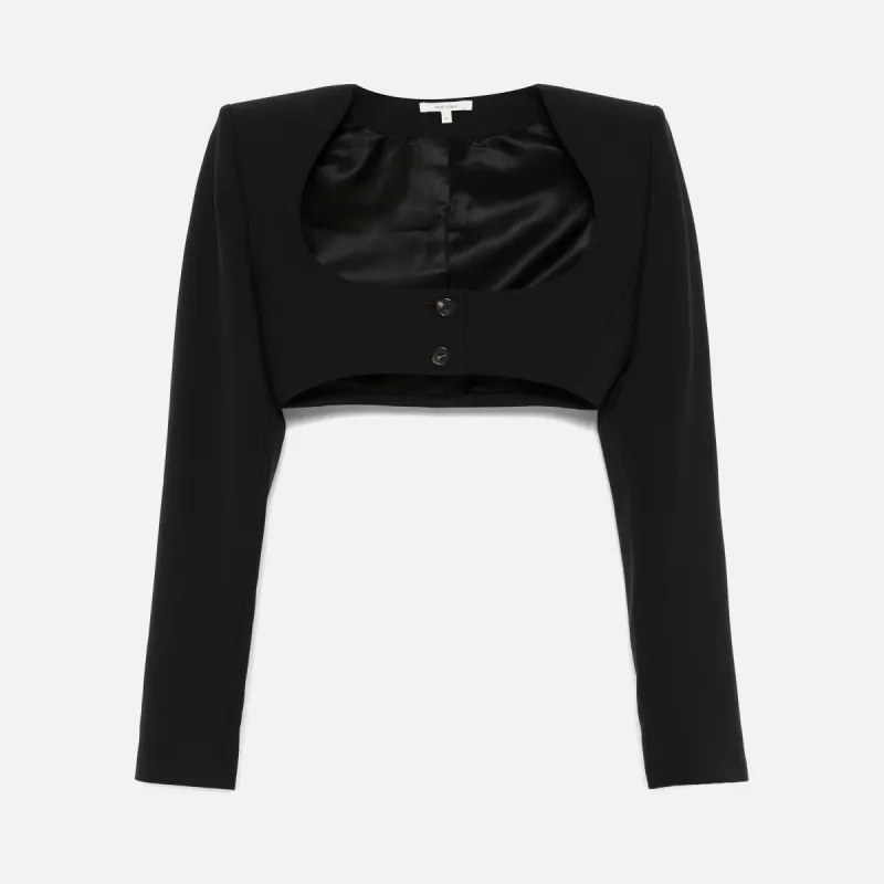 Nensi Dojaka Cropped Jacket - Black sold by Kith