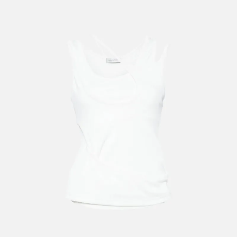 Christopher Esber Overlapped Tank - White made by Christopher Esber