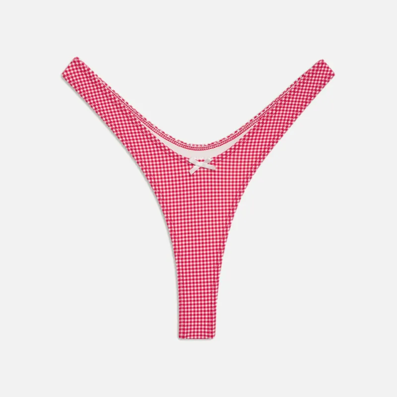 Frankies Bikinis Full Moon Bottom - Ladybug Gingham sold by Kith