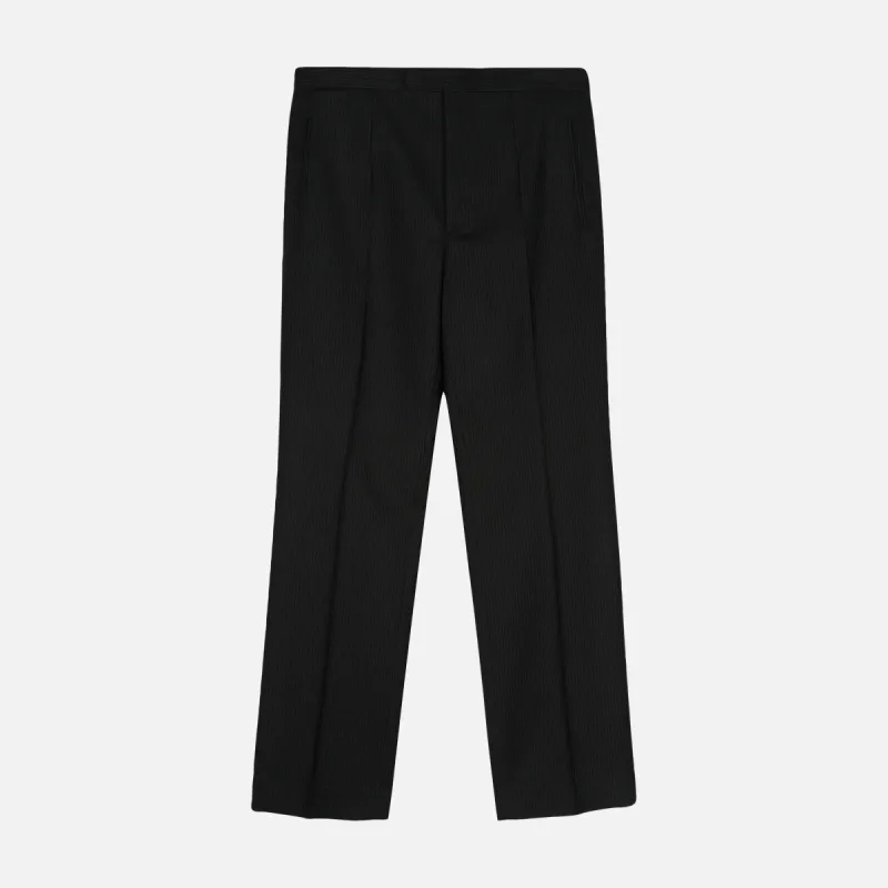 The Row Baird Pant Pinstripe Wool - Black sold by Kith