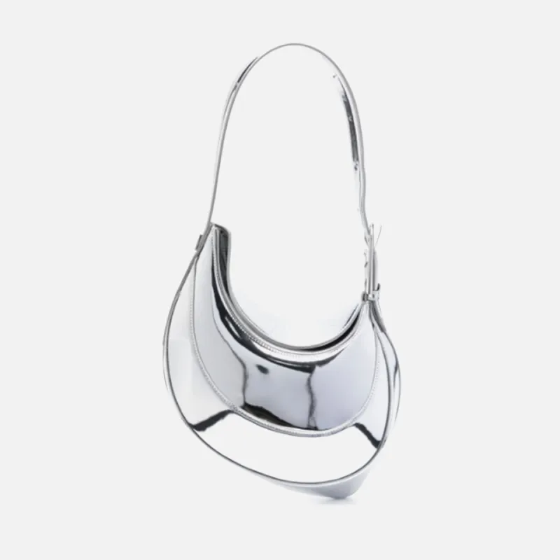Mugler Curve 02 S Metallic Bag - Chrome sold by Kith