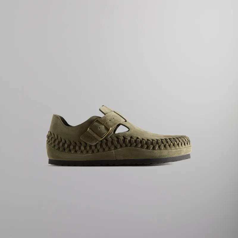 Kith for Birkenstock London Braided Shearling - Olive Night sold by Kith