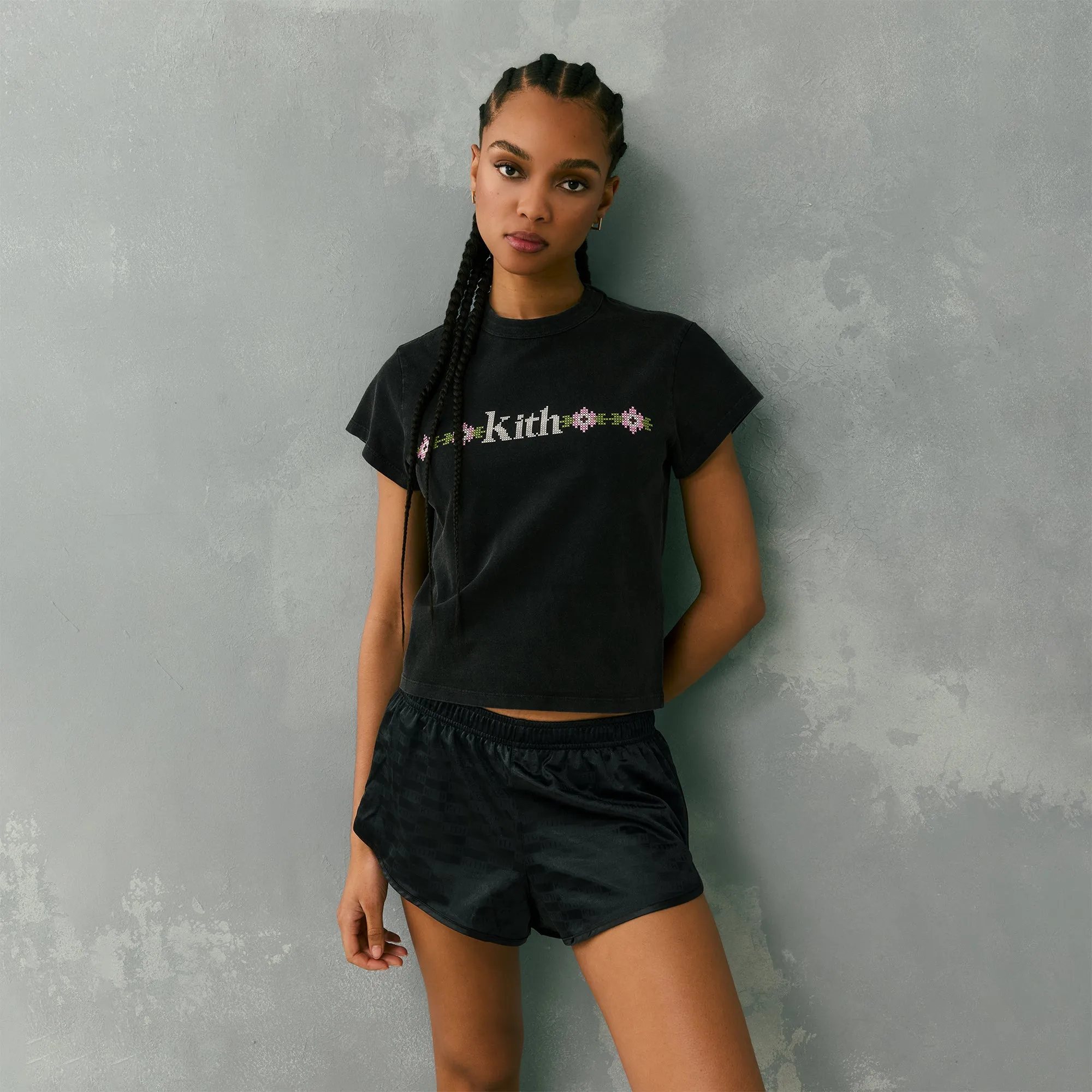 Kith Women Mulberry Needlepoint Vintage Tee - Black sold by Kith product image thumbnail 2