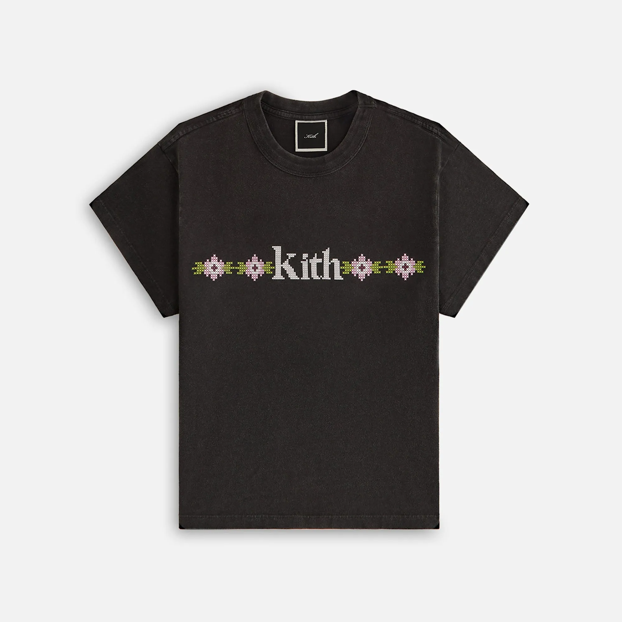Kith Women Mulberry Needlepoint Vintage Tee - Black sold by Kith