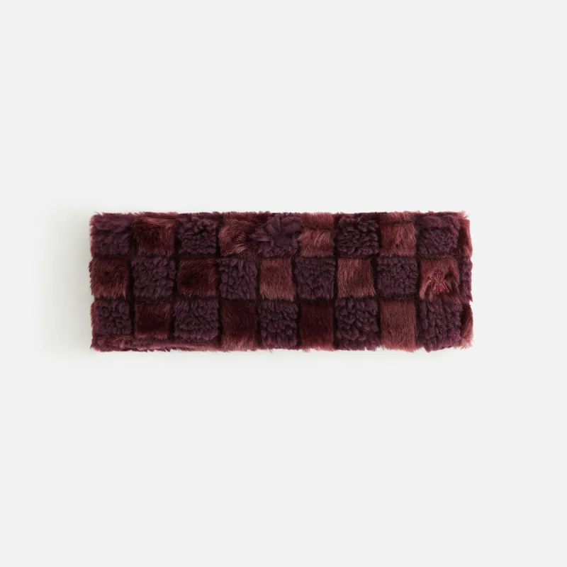 Kith Women Jacquard Fur Headband - Magma sold by Kith