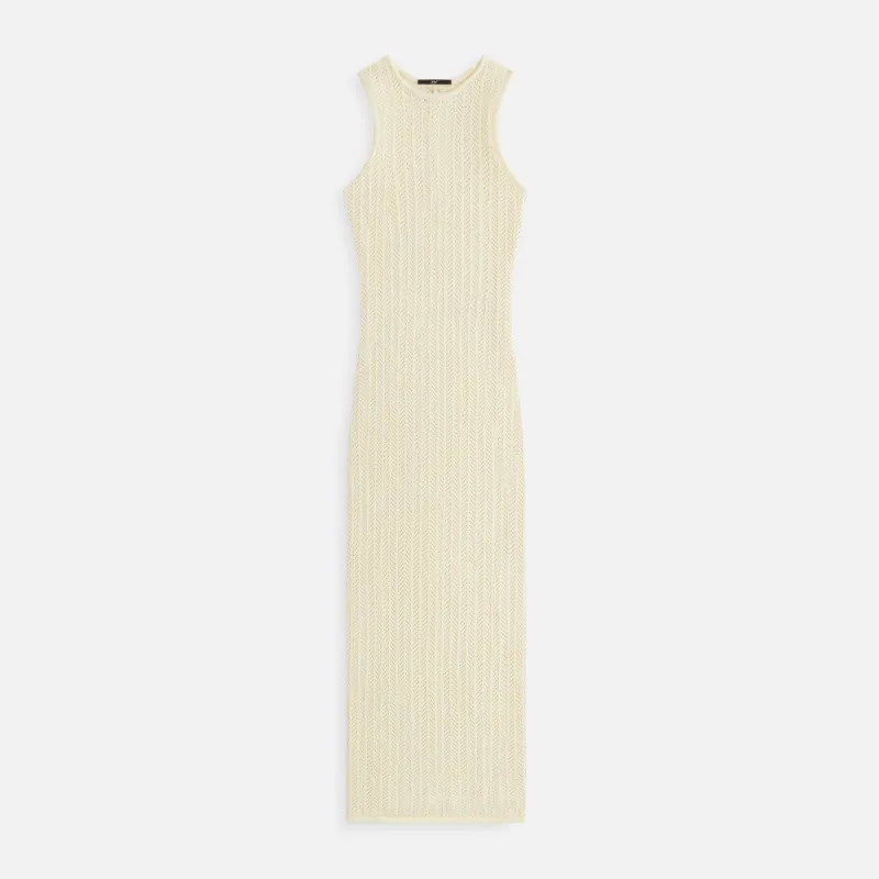 Kith Women Camille Chevron Pointelle Knit Maxi - Sandrift made by Kith