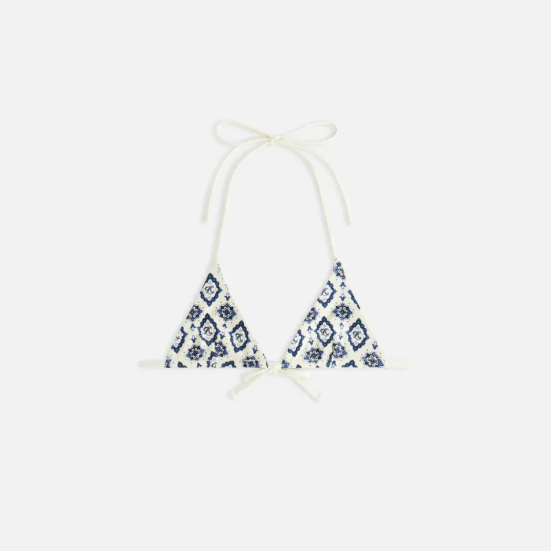 Kith Women Talia II Baroque Tile Tie Top - Sandrift sold by Kith
